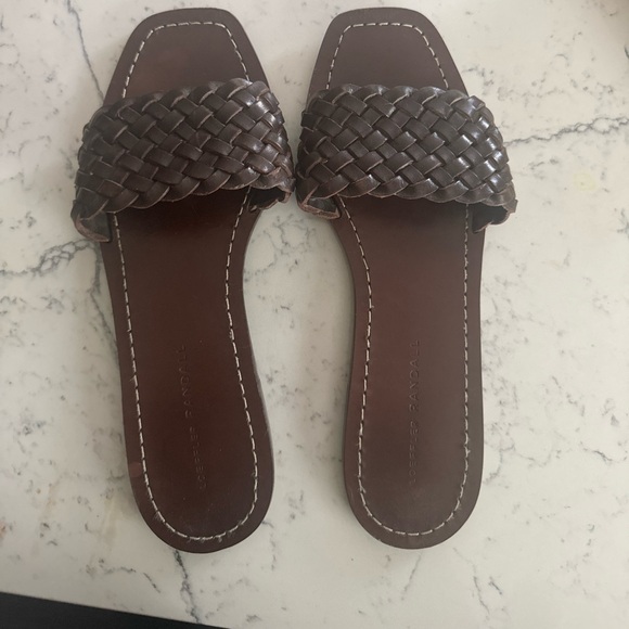 LOEFFLER RANDALL New Joey Sandals Braided Leather Sandal flats flat 9 br… - Picture 4 of 5